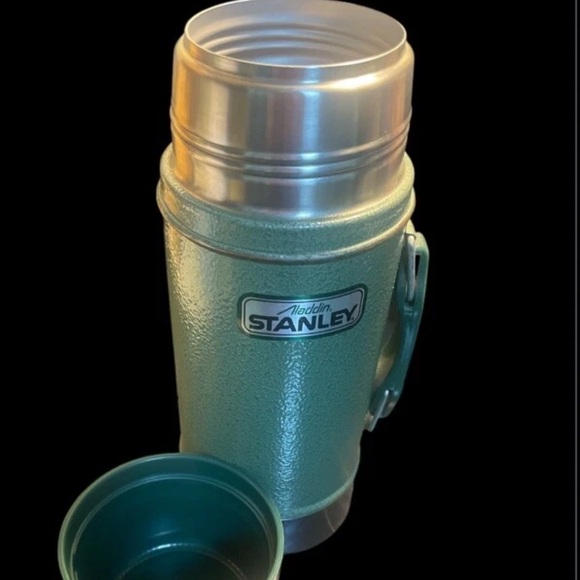 Classic Vintage Stanley Aladdin 24 oz Green and Silver Thermos Never Used - Picture 7 of 9